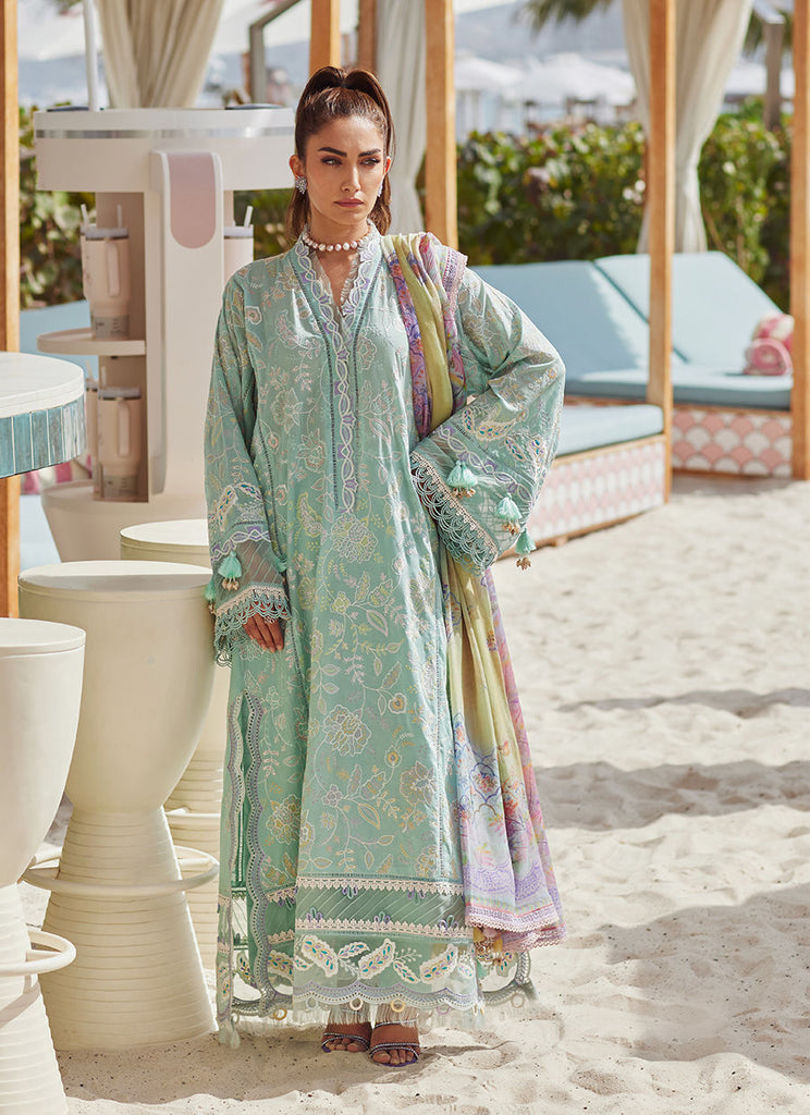 Farah Talib Aziz WES Luxury Lawn – Alice Aqua