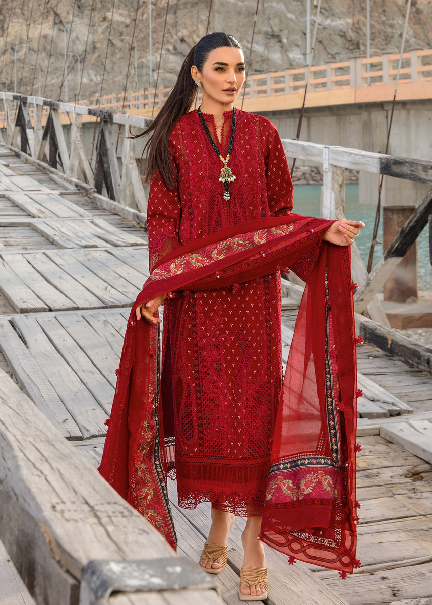 Ivory Lawn Suit - Saira Shakira X Crimson Luxury Lawn '23 - Summer in the Meadows - D1A