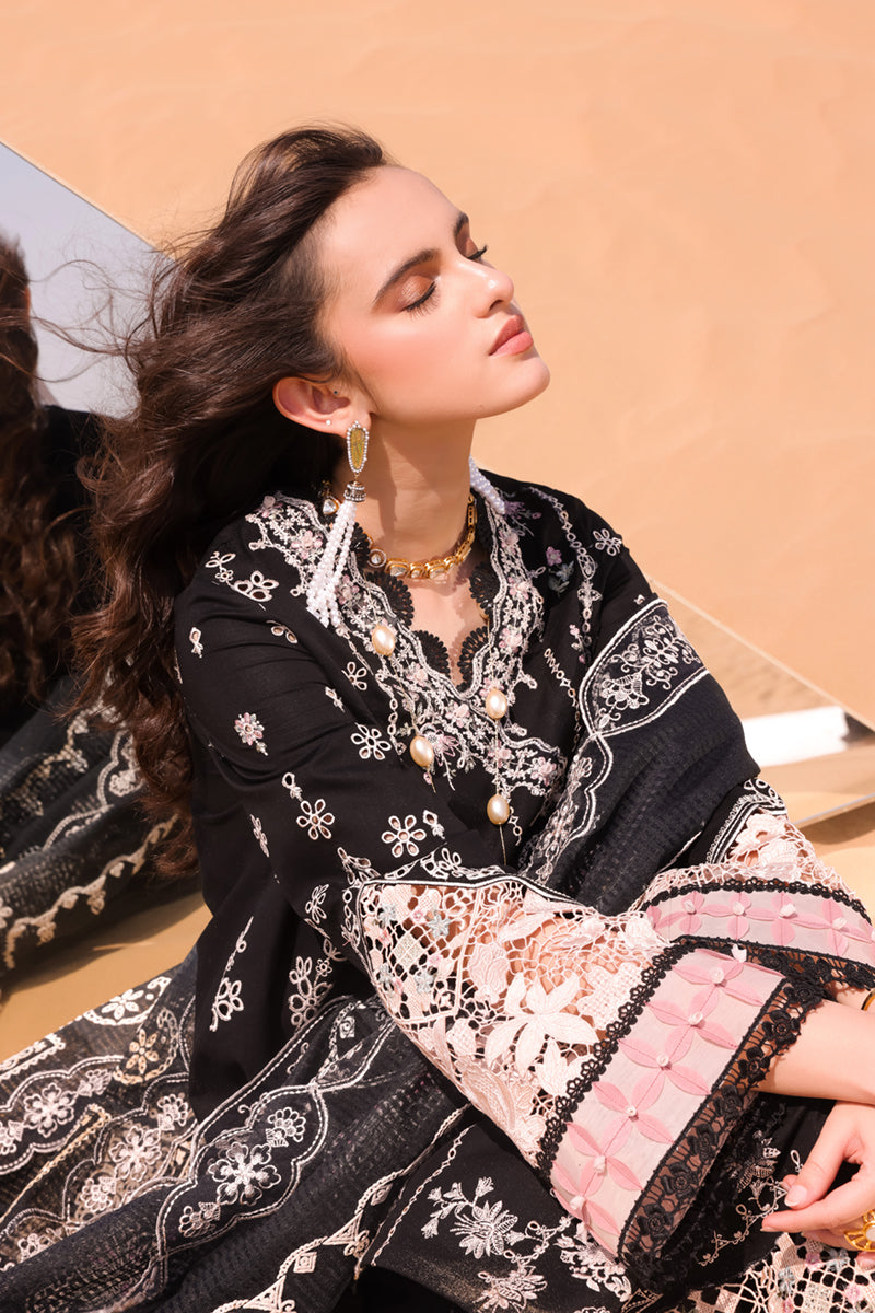 Q Line by Qalamkar Unstitched Chikankari Embroidered Lawn 3 Piece Suit QLK26UQL RP-08 LIORA - Summer Collection
