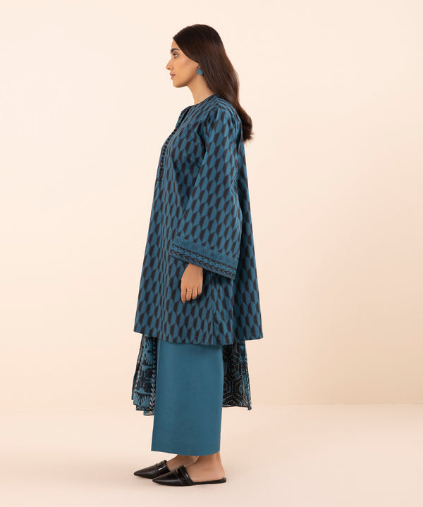 SAPPHIRE - 3PC LAWN SEQUIN EMBROIDERED SHIRT WITH CHIFFON EMBROIDERED DUPATTA AND TROUSER - HZG2093