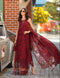 Saadia Asad Noor Luxe Chikankari Lawn – D8 - A - Deep Garnet