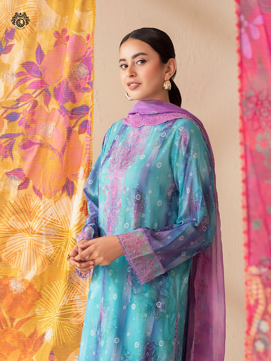 Gulljee Morja Ready Made Embroidered Lawn Dress
