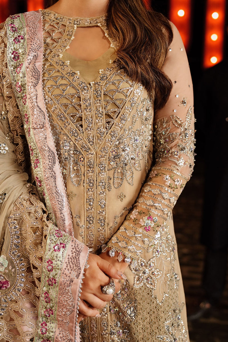Jhoomro By Nureh Embroidered Chiffon Suits Unstitched 4 Piece NU22JH NL-41 Syrab - Luxury Wedding Collection