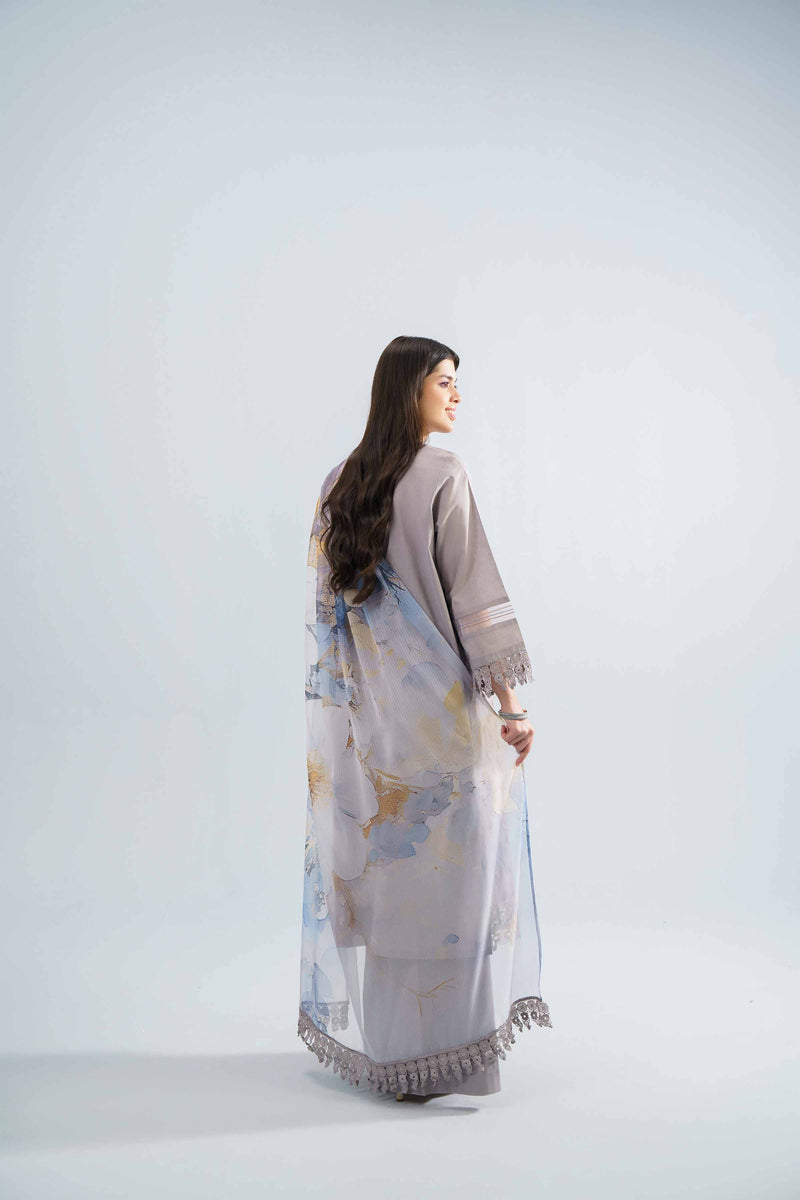 Nisa Hussain Embroidered Lawn Suits Unstitched 3 Piece NSH21L 10 DUSK - Luxury Collection