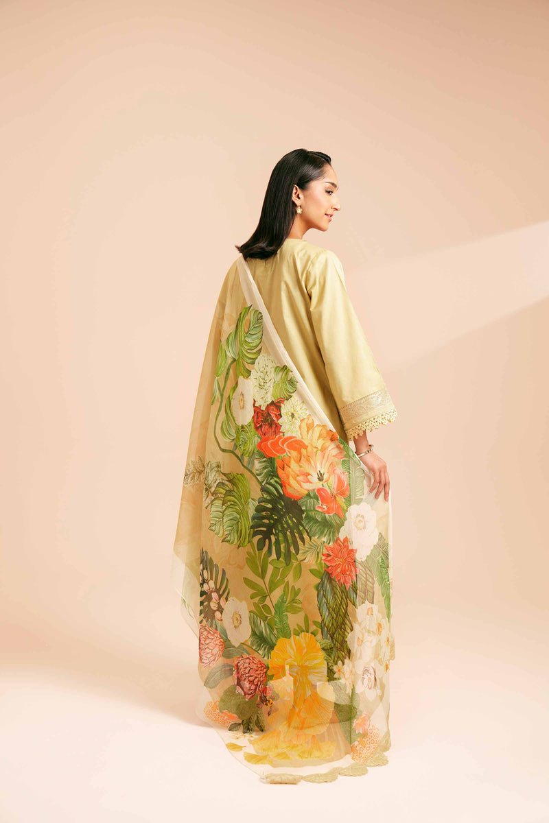 Spring Summer by Sahar Pret Embroidered Cotton 2 Piece Suit Ashen Aqua