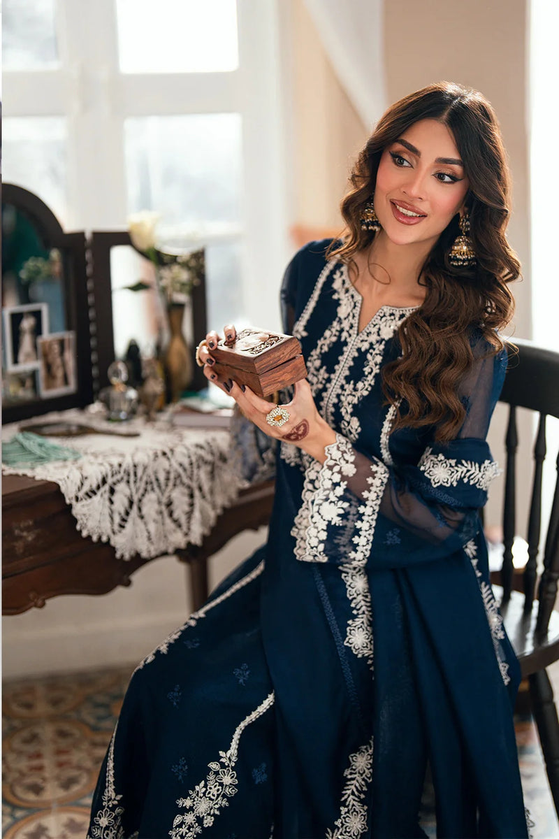 Navy Blue Embroidered Khadi Net Pakistani Suit | Festive Formal Wear YourLibaas Navy Blue Embroidered Khadi Net Pakistani Suit | Festive Formal Wear YourLibaas
