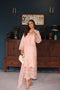 Saadia Asad Eid Luxury Schiffli Laserkari Lawn – D6- Peach