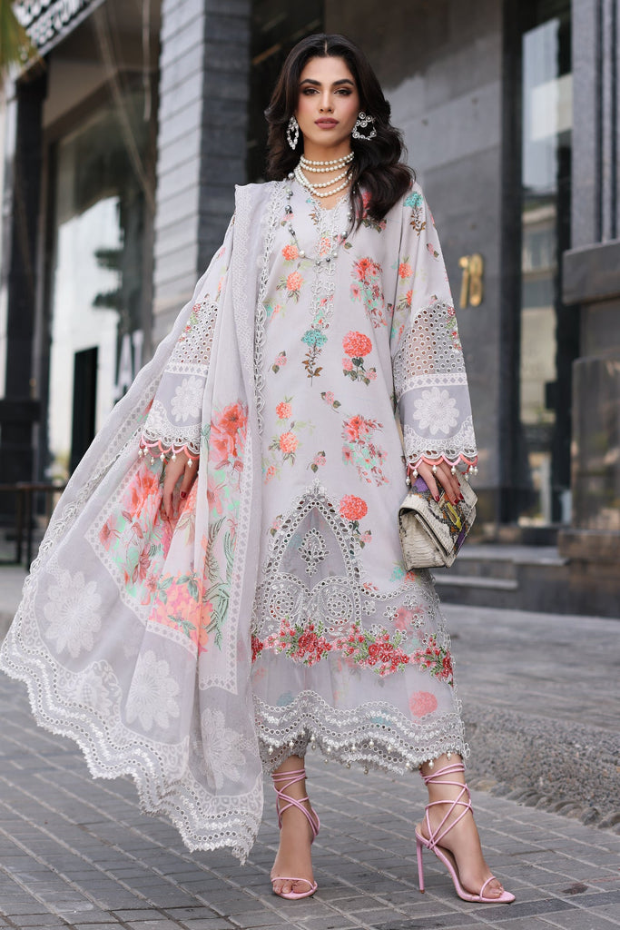 Charizma Rang-e-Bahar – Printed Lawn Shirt with Embroidered Chiffon Dupatta and Trouser CRB4-11