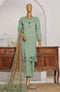 HZ Print & Needle RTW/Stitched Cutwork Lawn 3PC Suit – D-411 GREEN