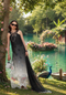 Saadia Asad Noor Eid Printskhas Lawn – D5 – Midnight Smoke
