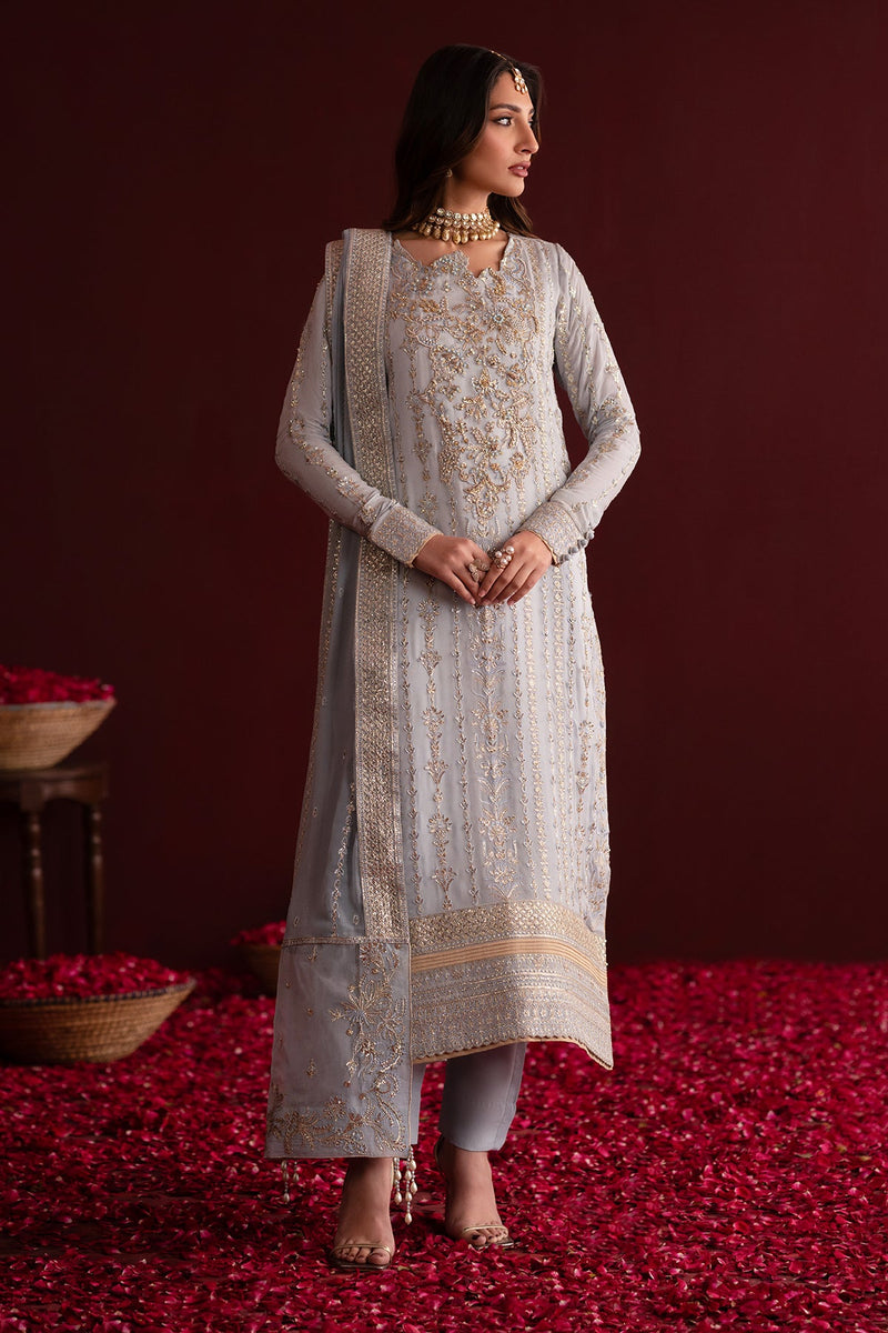 Nooresha by Emaan Adeel Embroidered Net Suit Unstitched 3 Piece EA25NF Safira - Formals Collection