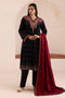 Zellbury Cotton Satin – Embroidered Shirt Shalwar Shawl - 0258