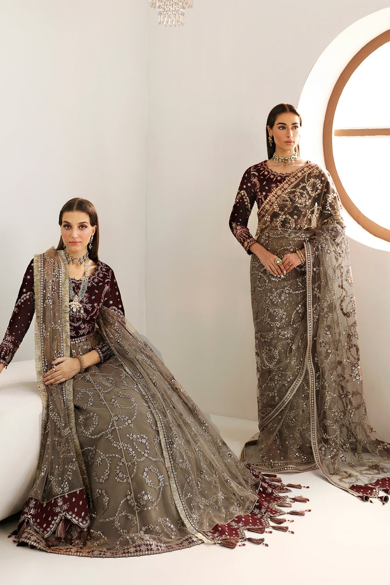 La Ruhe By Alizeh Embroidered Net Suit Unstitched 3 Piece AFB24L 2175 Esme - Formal Collection