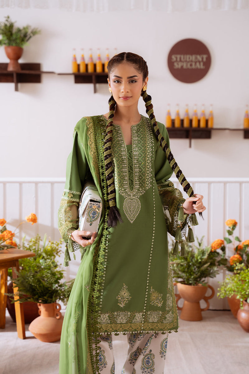 Saira Rizwan Green Lawn Suit ZAFIRA-A-SRL25-03 Pakistani