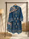 Agha Noor Embroidered Stitched RTW – Teal Blue