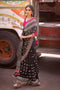 Gul Ahmed – 2 Piece Gold and Lacquer Printed Chiffon Saree with Raw Silk Blouse PRS-42002
