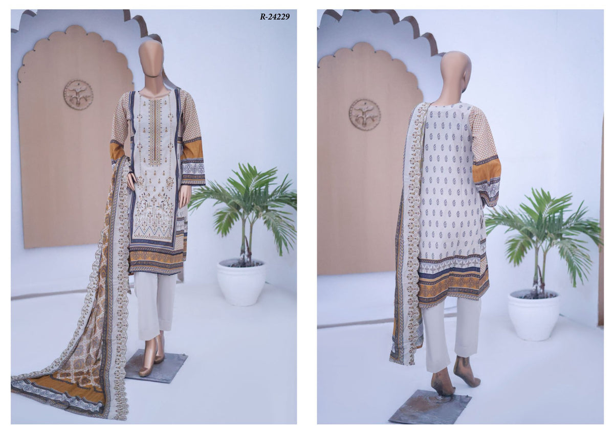 Riwayat Embroidered Ready Made Lawn Dress main image 1