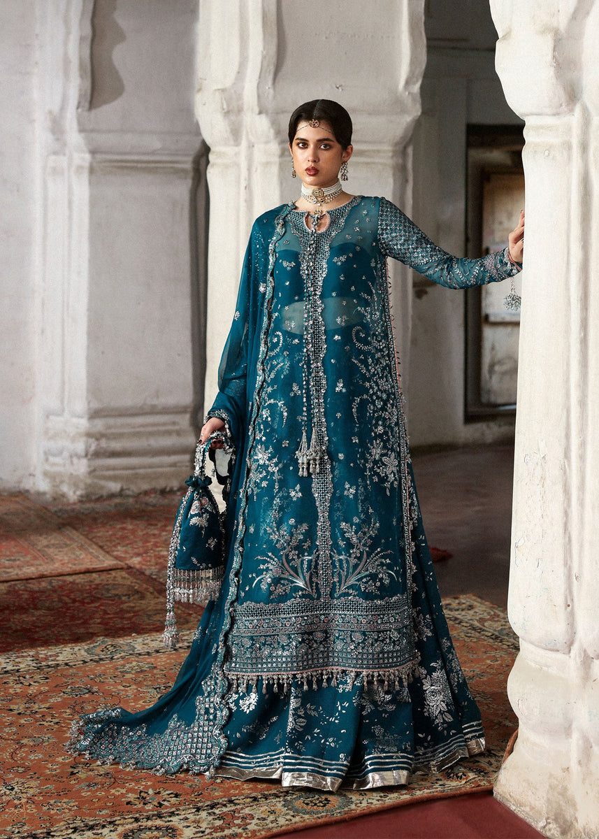 Massarat by Hussain Rehar Embroidered Organza Suits Unstitched 3 Piece HRR25MU Zebunisa - Festive Collection