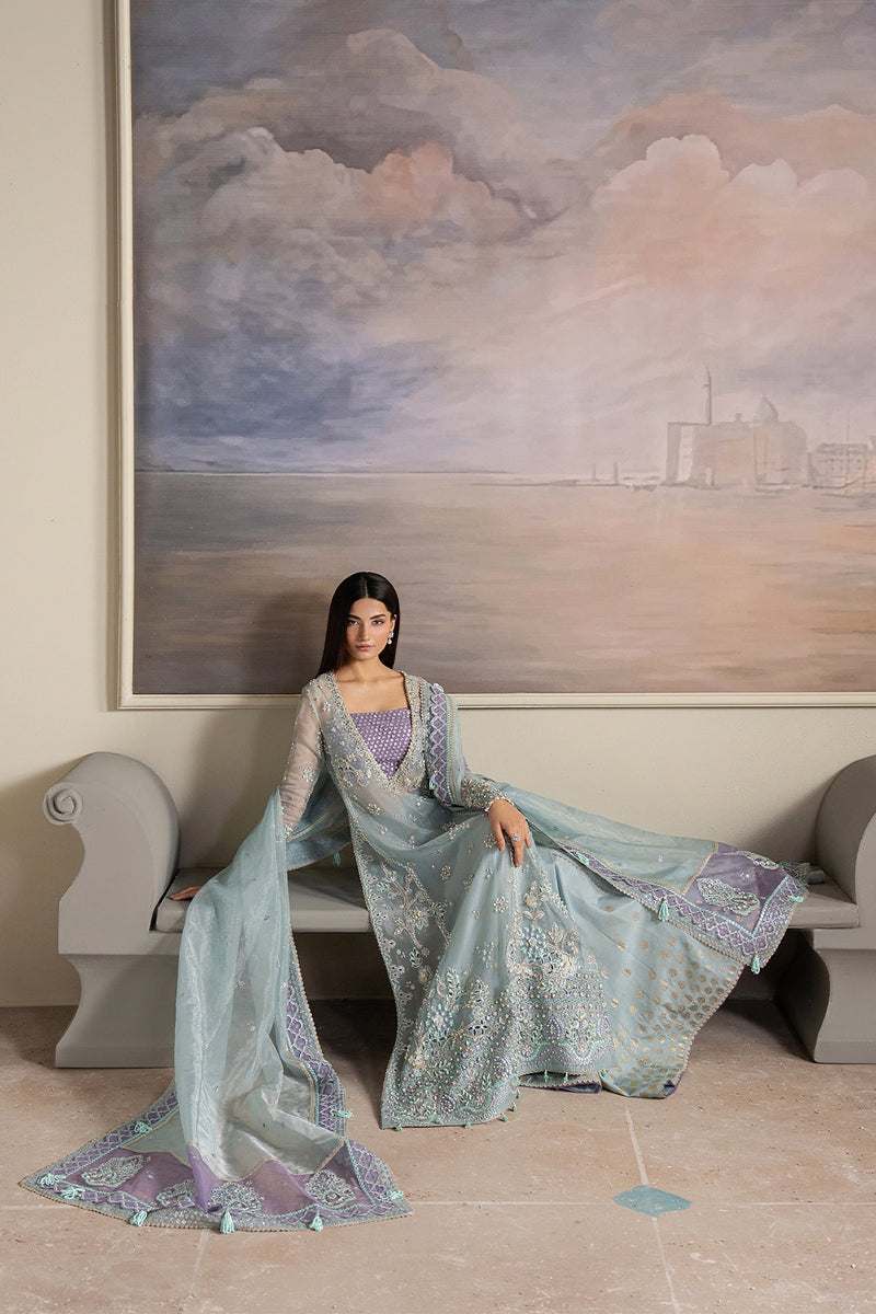 Solaris by Ayzel Unstitched Formals Organza Suits 3 Piece AAF25SW Aurayne - Wedding Collection