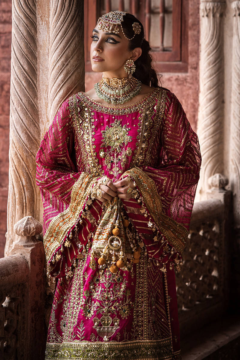 Zarlish Makhfi by Mohsin Naveed Ranjha Unstitched Embroidered Organza Suits 3 Piece MNR25ZM Roshni - Festive Collection