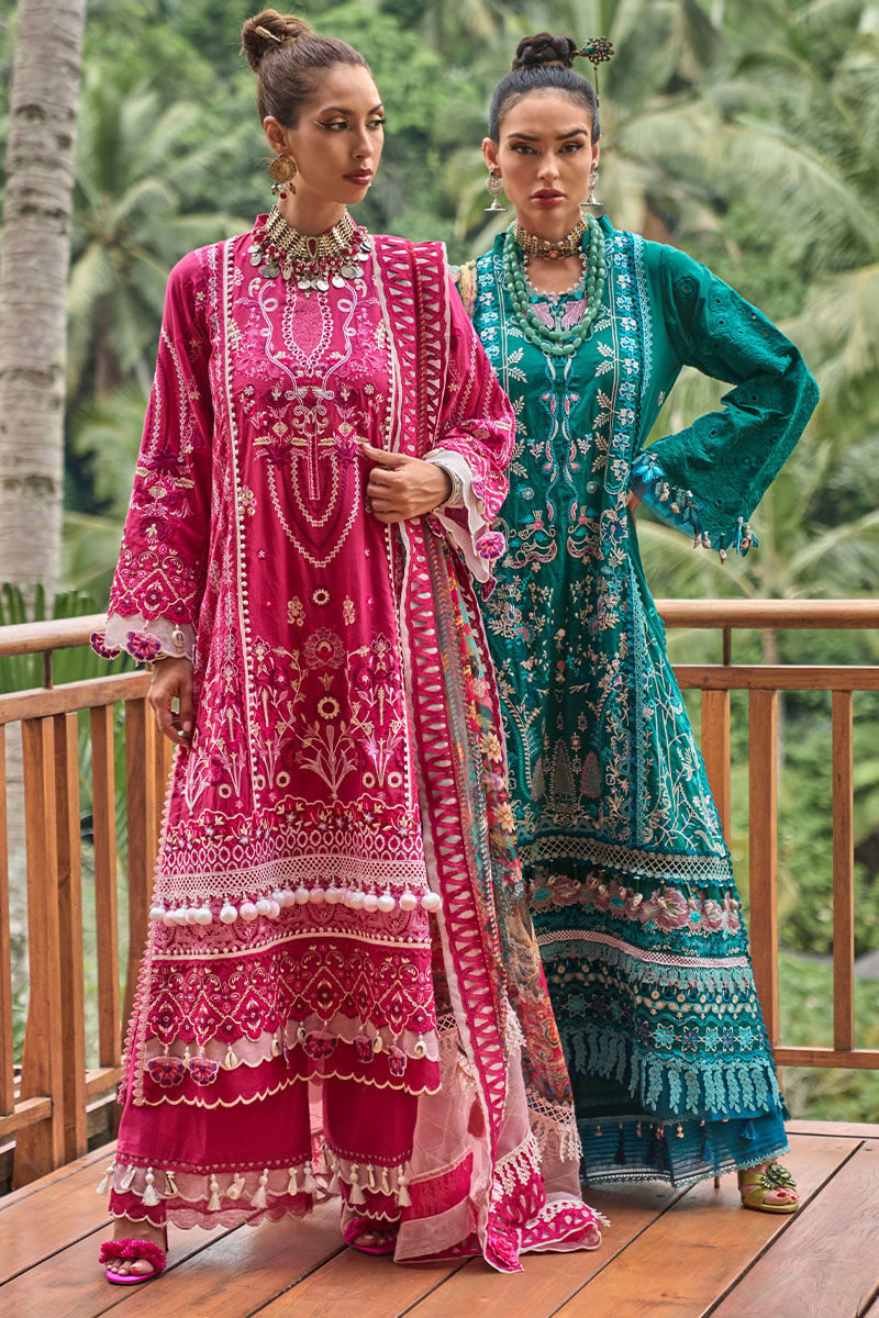 Zoha by Ansab Jahangir Embroidered Lawn Suits Unstitched 3 Piece ANJ24Z D-12 Euphoriba - Luxury Collection