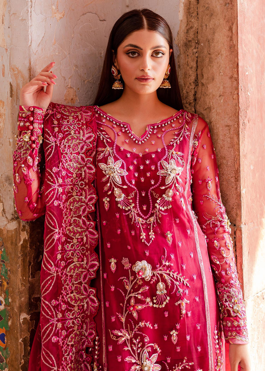 Reem By Zoya & Fatima Embroidered Net Suits Unstitched 3 Piece ZOF23R Azlin  - Festive Collection
