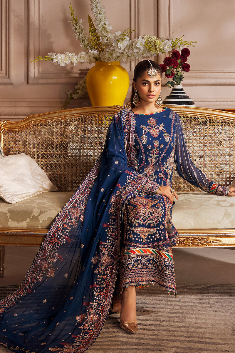 Emaan Adeel Luxury Embroidered Net Maxi Dress | BL-510 main image 1