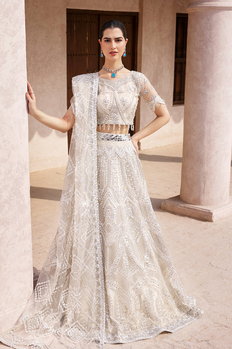 Mirha by Emaan Adeel Organza Embroidered Suits Unstitched 3 Piece EA22M MH-05 - Wedding Collection