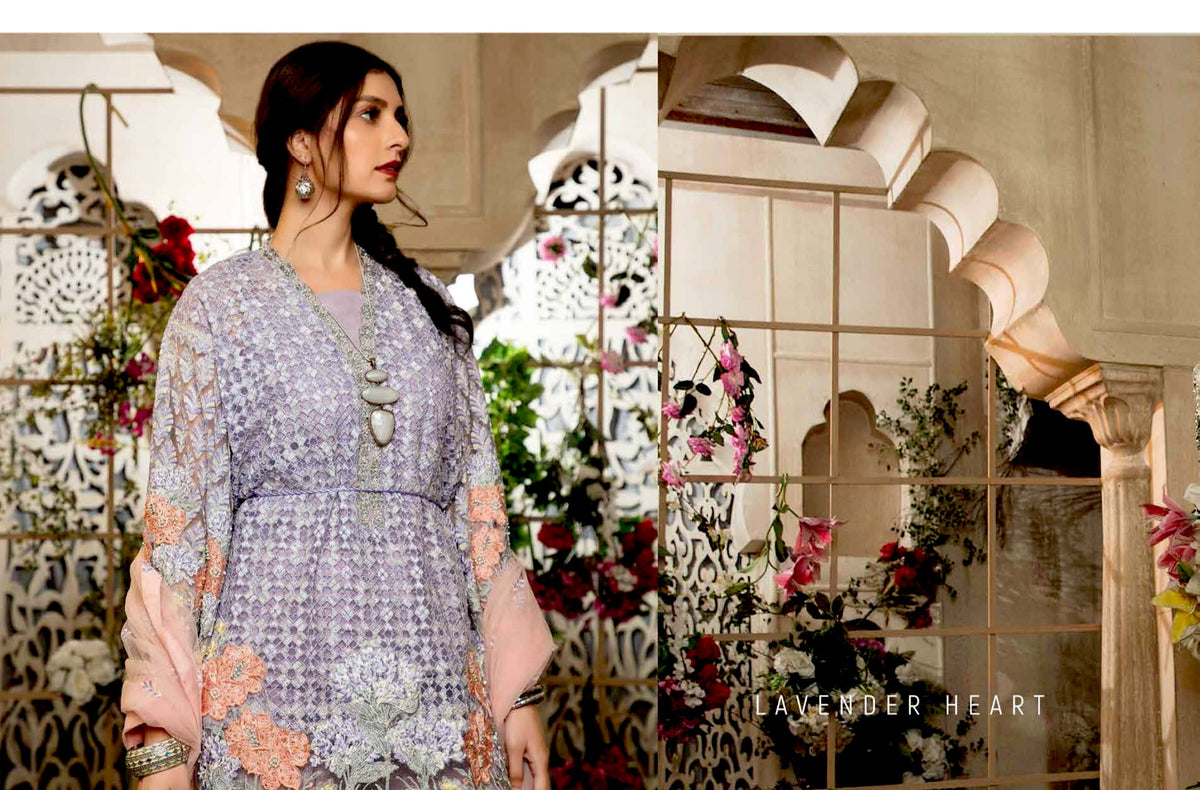 Guzarish by Adan's Libas Embroidered Chiffon Suits Unstitched 3 Piece AL21GC 02 Ivory Bliss - Luxury Collection