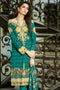 Gul Ahmed Summer 2017 - Green 3 PC Premium Embroidered Chiffon Dress PM-142
