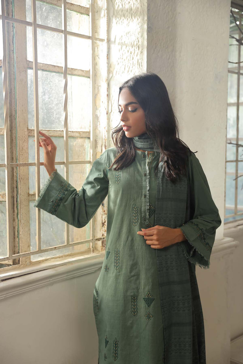Sahar Embroidered Cotton Viscose Suits Unstitched 3 Piece SHR25FU AW1-25-19 Twilight Iris - Winter Collection