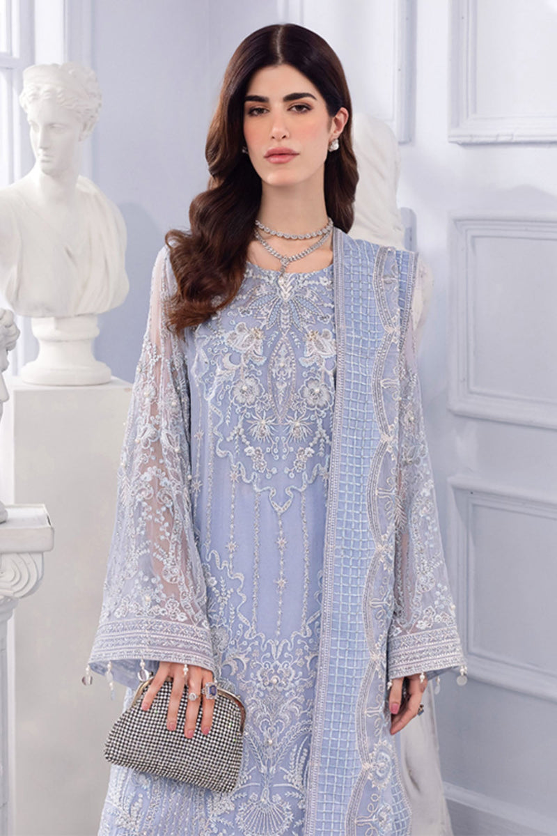 Elanora by Nureh Embroidered Unstitched Luxury Chiffon 3 Piece Suits NU25EC NEL-81 - Festive Collection