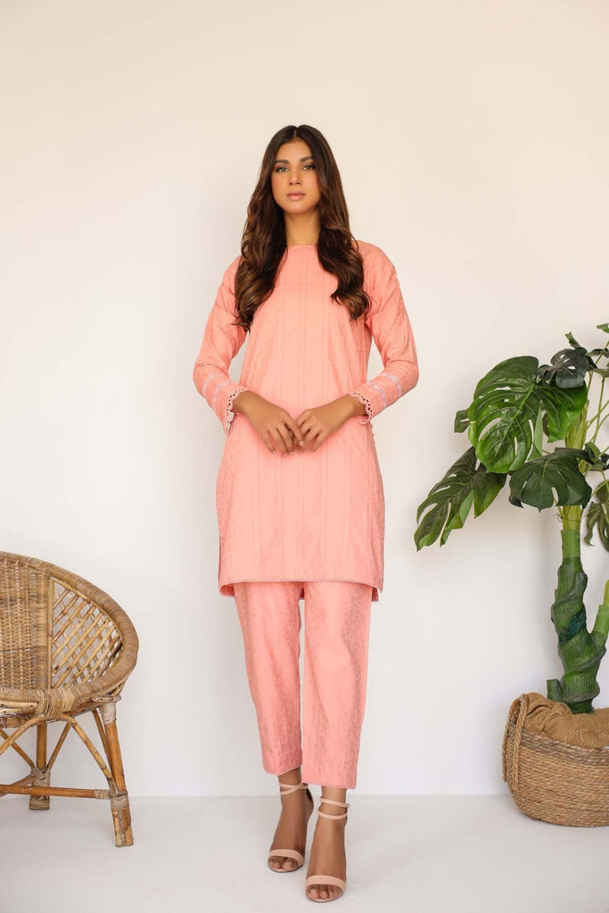 Sahar Stitched/Pret Dobby Jacquard Co-Ord Sets – Dreamy Pastel