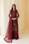 Alizeh Rang-e-Mehr Formal Collection – Embroidered Net Maroon - V14D08