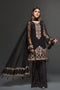 Zarif Embroidered Chiffon Collection 2019 – Mist Black