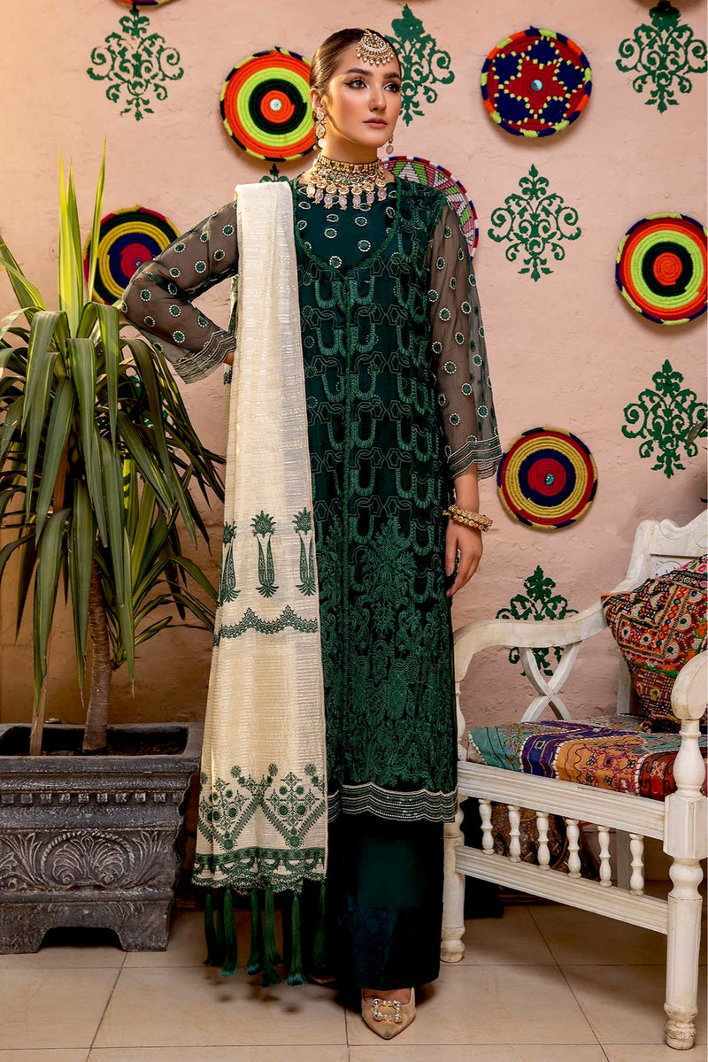 Celine By Charizma Embroidered Chiffon Suits Unstitched 3 Piece CRZ21CC CCE-06 - Luxury Collection main image 1