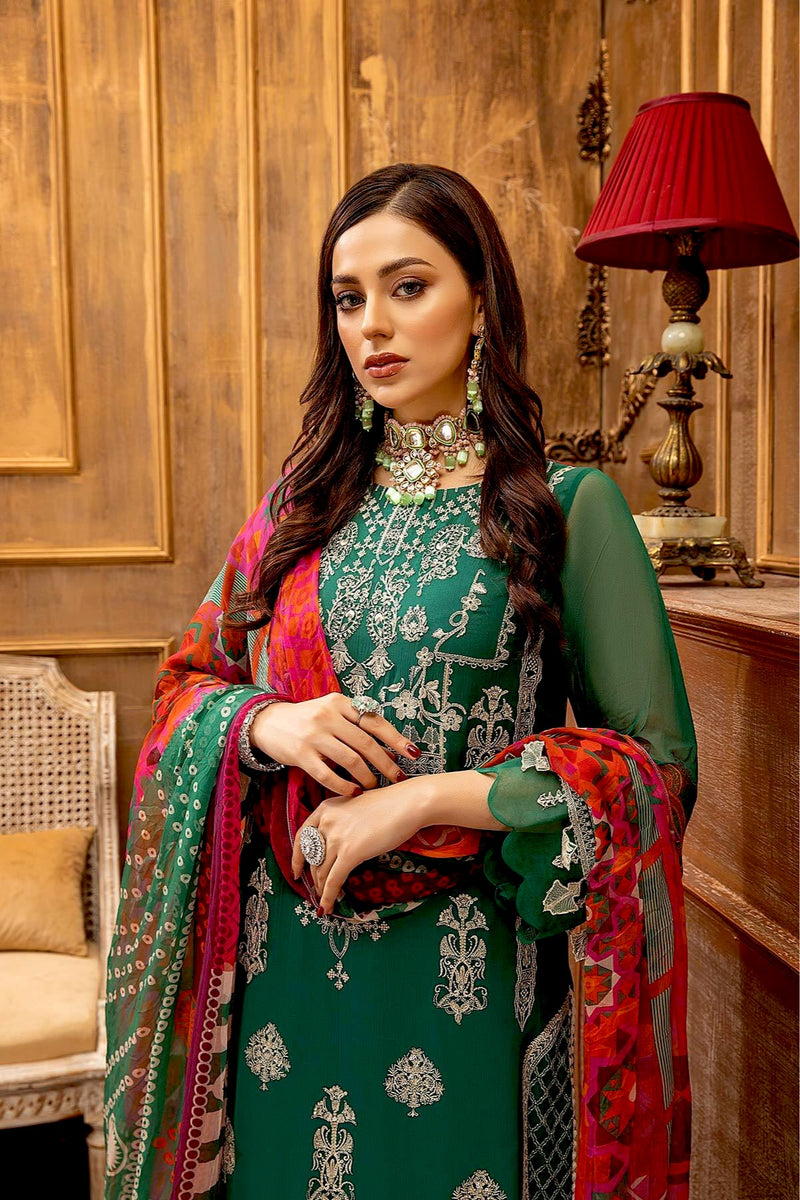 Vasal by Charizma Embroidered Chiffon Suits Unstitched 4 Piece CRZ25VC VSL25-26 - Formals Collection