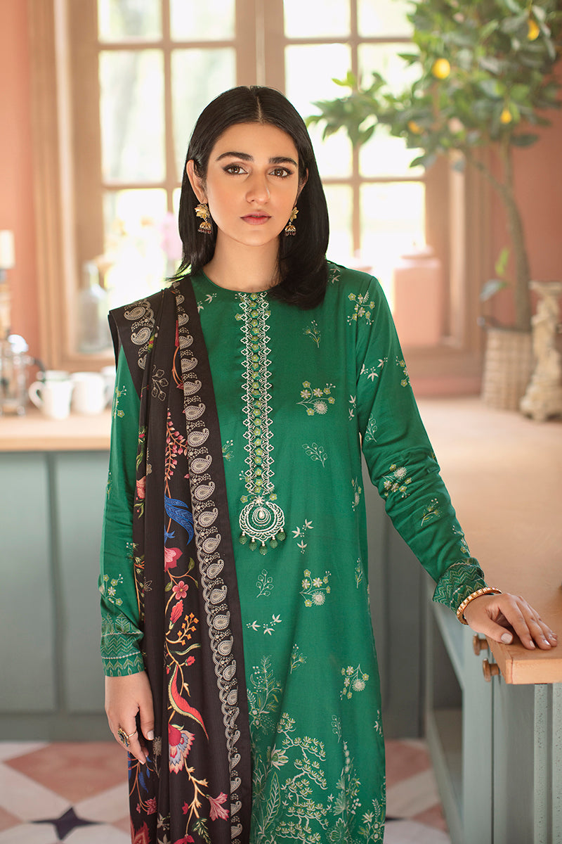Sukoon By Cross Stitch Embroidered Cotton Satin Suits Unstitched 3 Piece CS22CS BELLE DONNA - Winter Collection
