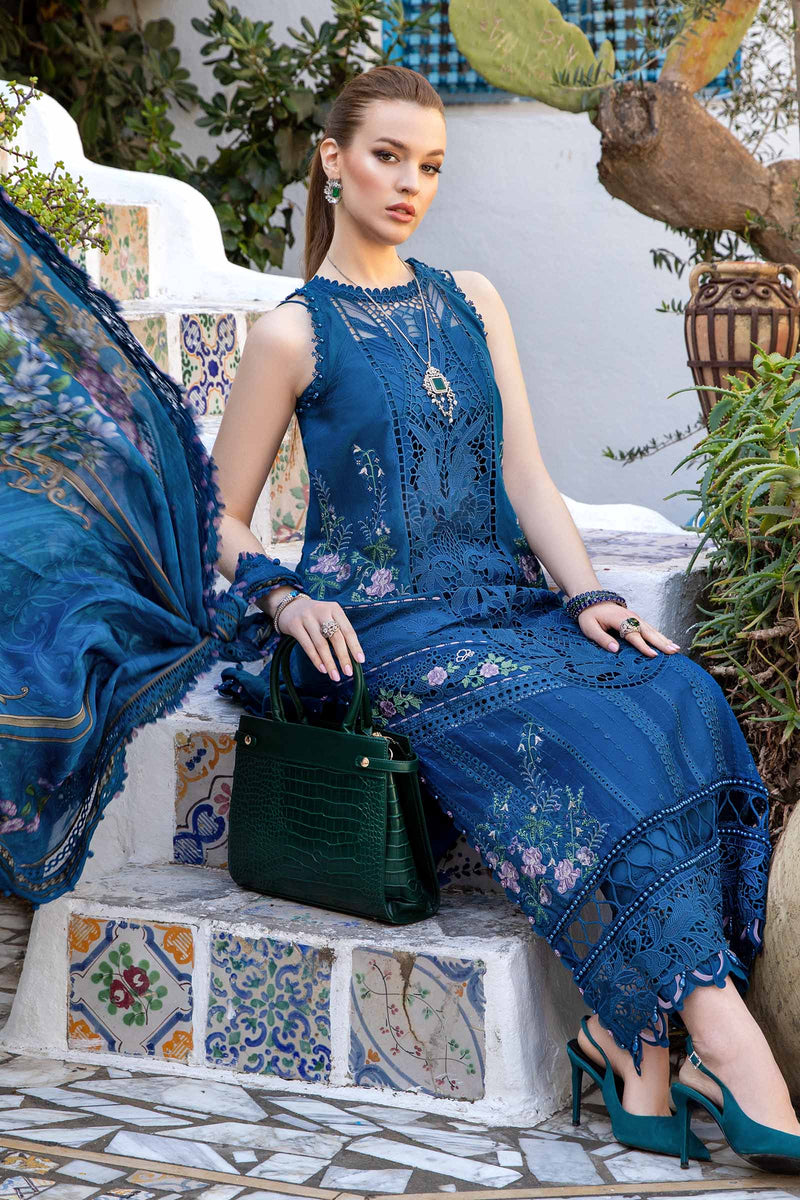 Unstitched Voyage a' Luxe Lawn '24 by Maria B | D-2409-A