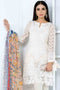 Gul Ahmed Luxury Festive Eid Collection - White 3 Pc Embroidered Organza Jacquard FE-06