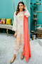 Aabyaan Luxury Lawn Collection 2021 – BEJ (AL-04)