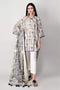 Khaadi Printed 2 Piece Suit · Kameez Dupatta – L21206 Grey