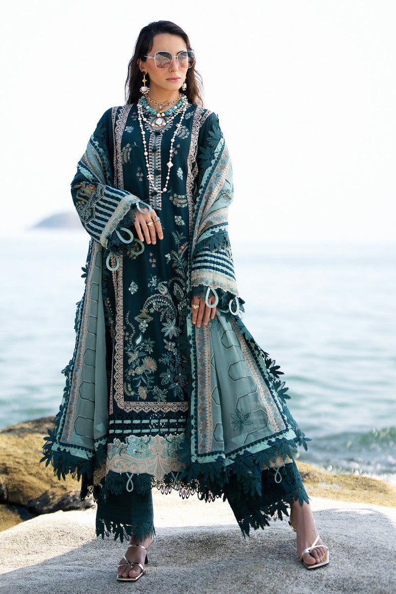 AJR Couture - Abbas Jamil Rajpoot Luxury Pret Embroidered Lawn 3 Piece Suit AJR21L 06 Celery Ice