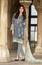 Gul Ahmed Light Grey Premium Embroidered Chiffon PM-107
