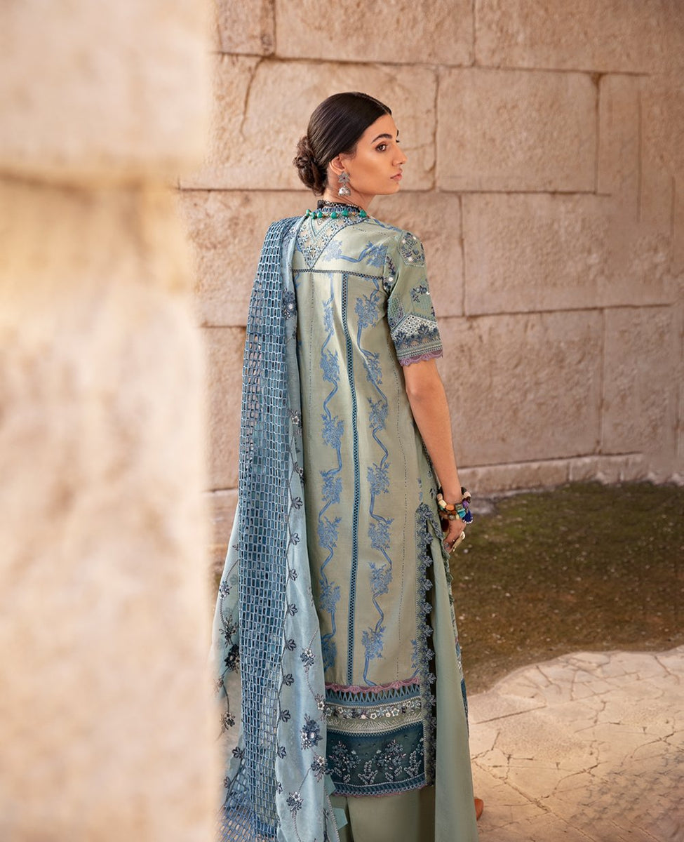 Selene By Republic WomensWear Embroidered Lawn Suits Unstitched 3 Piece RW21S Fatin A - Luxury Collection