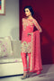Rungrez Fleur d' Amour Embroidered Chiffon Collection - Radiant Rose
