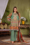 Zebaish Orient Embroidered Lawn Collection – Charming green