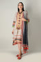 Khaadi Spring Collection 2021 – 3PC Suit · Printed Suit · A21127 Off-white