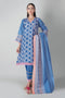 Khaadi Spring Collection 2021 – 3PC Suit · Printed Suit · A21141 Blue