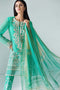 Gul Ahmed Festive Jewelled Collection 2018 – Green 3 Pc Blended Chiffon FE-119